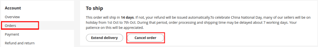 How to Cancel an Order on AliExpress
